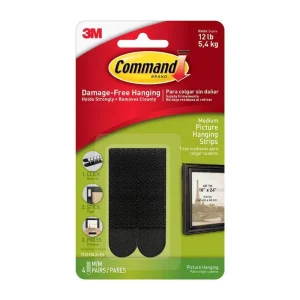 3M Command Tiras Sujeta Cuadro 17201Blk-Es